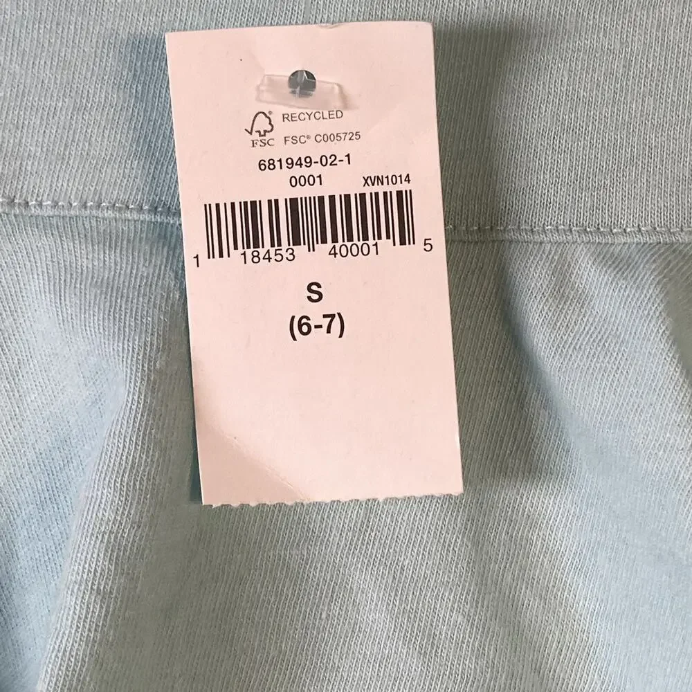 NWT GAPKIDS GIRLS Blue Tiered LONG SLEEVE SHIRT SIZE S 6-7 Ruffles